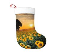 WHJSSF Hermosos calcetines decorativos de Navidad con imagen de mar de girasol para decorar durante Halloween, Navidad y Año Nuevo