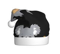 WHJSSF Koala ama tocar la guitarra. Sombrero de Navidad para adultos, suave, ligero, para uso en fiestas