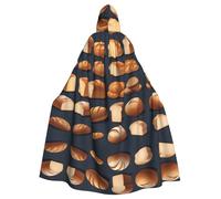 WHJSSF La capa con capucha All Kinds Of Bread Picture Halloween para adultos es una capa súper grande, cómoda y duradera