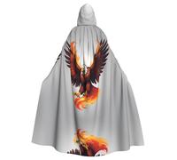 WHJSSF La capa con capucha Majestic Flame Eagle Picture Halloween para adultos es una capa súper grande, cómoda y duradera