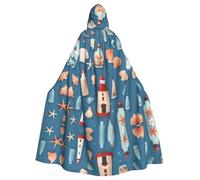 WHJSSF La capa con capucha para adultos con imagen de estrella de mar de botella es una capa súper grande, cómoda y duradera