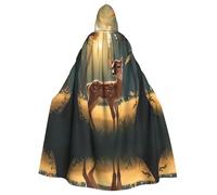 WHJSSF La capa con capucha para adultos de Fawn In The Sun Picture es una capa súper grande, cómoda y duradera