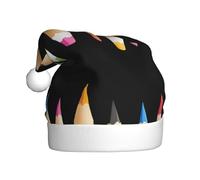 WHJSSF Lápices de colores para dibujar el mundo Impresión Sombrero de Navidad para adultos Halloween fiesta uso