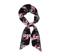 WHJSSF Leopard Cub is collecting pink mushrooms - Bufanda de moda para mujer, estilo versátil, suave y sedosa para citas, viajes