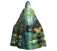 WHJSSF Little Bridge in the East - Capa con capucha para adultos, para Halloween, juego de rol