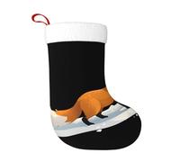 WHJSSF Little Fox Walking on The Snow - Calcetines decorativos de Navidad para decorar durante Halloween, Navidad y Año Nuevo