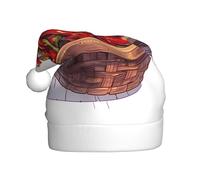 WHJSSF Little Peppers in Bamboo Basket Pattern Christmas Hat Durable for Adult for Halloween, Christmas New Year
