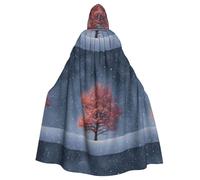 WHJSSF Little Tree Under The Snowflakes - Capa con capucha para adultos con estampado de Halloween - Capa con capucha súper grande sin cremallera