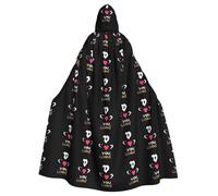WHJSSF Love you with all your heart Prints Halloween Adult Hooded Layer is a super large, comfortable and durable