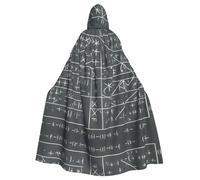 WHJSSF Math Geek Calculus - Capa con capucha para adultos con estampado de cálculo geek para varios entornos de fiesta y carnaval