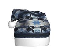WHJSSF Orca Killer Whale Picture - Gorro de Navidad para adultos, suave, ligero, para fiestas