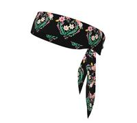 WHJSSF Pañuelo deportivo de doble cara con bordado de flores y corazón, secado rápido, absorbe la humedad para mujeres, niñas y hombres