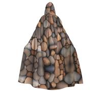 WHJSSF Pebbles in the Beach - Capa con capucha para adultos con pajarita para fiestas de disfraces, cosplay
