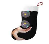Whjssf Planet On The Palm of Your Hand - Calcetines de Navidad impresos de doble cara para decoración de interiores y fiestas de gran capacidad