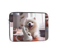 WHJSSF Poodle Making a Phone Call Prints - Funda portátil para portátil de 15 pulgadas, para viajes de negocios, escuela, oficina, uso diario