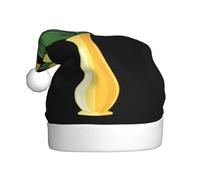 WHJSSF Ramo de monedas doradas con impresión de sombreros de Navidad de felpa para hombres y mujeres, gorras de fiesta de Año Nuevo para adultos