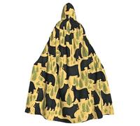 WHJSSF Rge and Small Black Bears - Capa con capucha para adultos con estampado de Halloween