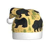 WHJSSF rge and small black bears - Sombrero de Navidad para celebraciones festivas de adultos, como regalo para hombres y mujeres