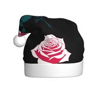 WHJSSF Roses have thorns Printing - Sombreros de Navidad de felpa para hombres y mujeres, gorras de fiesta de Año Nuevo para adultos
