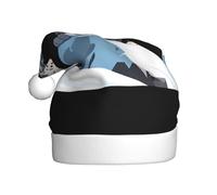 WHJSSF Snow Leopard Patrol Mountain Printing - Sombreros de Navidad de felpa para hombres y mujeres, gorras de fiesta de Año Nuevo para adultos