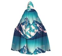 WHJSSF Snow On Top Of A Mountain Prints Halloween - Capa con capucha para adultos es una capa súper grande, cómoda y duradera