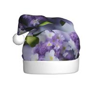 WHJSSF Sombrero de Navidad con diseño de flores lilas en flor para adultos, por lo que es un regalo divertido y duradero para hombres y mujeres
