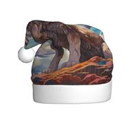 WHJSSF Sombrero de Navidad con diseño de lobo mirando hacia el cielo, duradero para adultos, para Halloween, Navidad, Año Nuevo