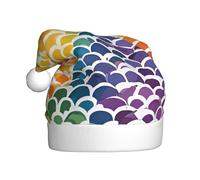 WHJSSF Sombrero de Navidad con estampado de arcoíris del orgullo gay para adultos, accesorio festivo de calidad hecho a mano, suave, ligero