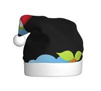 WHJSSF Sombrero de Navidad con estampado de cereza sobre nube azul para adultos para hombres y mujeres, diadema para ocasiones festivas