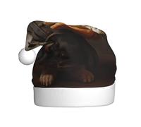 WHJSSF Sombrero de Navidad con estampado de conejo gris para adultos para fiestas de Halloween