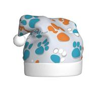 WHJSSF Sombrero de Navidad con estampado de huellas de animales para adultos para hombres y mujeres, diadema para ocasiones festivas