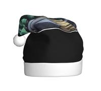 WHJSSF Sombrero de Navidad con estampado de Monster on the Stone Pier para adultos para fiestas de Halloween