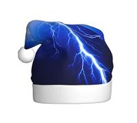 WHJSSF Sombrero de Navidad con estampado de tormenta de relámpago para adultos, suave, ligero, para fiestas de vacaciones