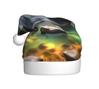 WHJSSF Sombrero de Navidad con imagen de cascada para adultos, suave, ligero, para fiestas de vacaciones