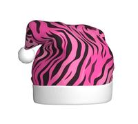 WHJSSF Sombrero de Navidad con imagen de cebra, tigre, leopardo, rosa, para adultos, suave, ligero, para fiestas