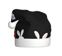 WHJSSF Sombrero de Navidad con imagen de conejo blanco feliz para adultos, por lo que es un regalo divertido y duradero para hombres y mujeres