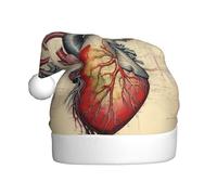WHJSSF Sombrero de Navidad con imagen de corazón de anatomía humana para adultos, por lo que es un regalo divertido y duradero para hombres y mujeres