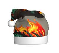 WHJSSF Sombrero de Navidad con imagen de dragón de fuego para adultos, por lo que es un regalo divertido y duradero para hombres y mujeres