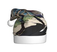 WHJSSF Sombrero de Navidad con imagen de espada para adultos, ala suave y esponjosa, ligera y cómoda
