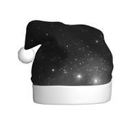 WHJSSF Sombrero de Navidad con imagen de galaxia en blanco y negro para adultos, por lo que es un regalo divertido y duradero para hombres y mujeres