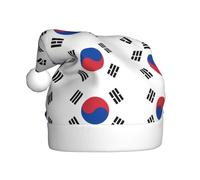 WHJSSF Sombrero de Navidad con imagen de la bandera de la República de Corea para adultos, por lo que es un regalo divertido y duradero para hombres y mujeres