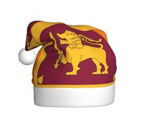 WHJSSF Sombrero de Navidad con imagen de la bandera de Sri Lanka para adultos, por lo que es un regalo divertido y duradero para hombres y mujeres