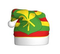WHJSSF Sombrero de Navidad con imagen de la bandera hawaiana nativa para adultos, suave, ligero, para fiestas de vacaciones
