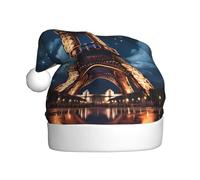 WHJSSF Sombrero de Navidad con imagen de la Torre de París para celebraciones festivas de adultos, como regalo para hombres y mujeres