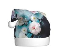 WHJSSF Sombrero de Navidad con imagen de mariposa blanca para adultos, ala suave y esponjosa, ligera y cómoda