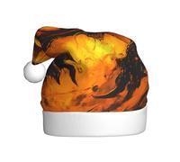 WHJSSF Sombrero de Navidad con imagen de monstruo de calabaza en el fuego para adultos, por lo que es un regalo divertido y duradero para hombres y mujeres