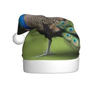 WHJSSF Sombrero de Navidad con imagen de pavo real para celebraciones festivas de adultos, como regalo para hombres y mujeres