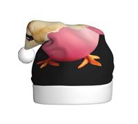 WHJSSF Sombrero de Navidad con imagen de pollito de cáscara de huevo rosa para adultos, por lo que es un regalo divertido y duradero para hombres y mujeres