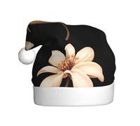 WHJSSF Sombrero de Navidad con imagen de raíces y flores doradas para adultos, por lo que es un regalo divertido y duradero para hombres y mujeres
