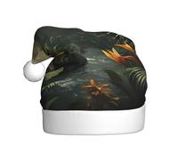 WHJSSF Sombrero de Navidad con imagen del país de las maravillas de la selva para adultos, por lo que es un regalo divertido y duradero para hombres y mujeres